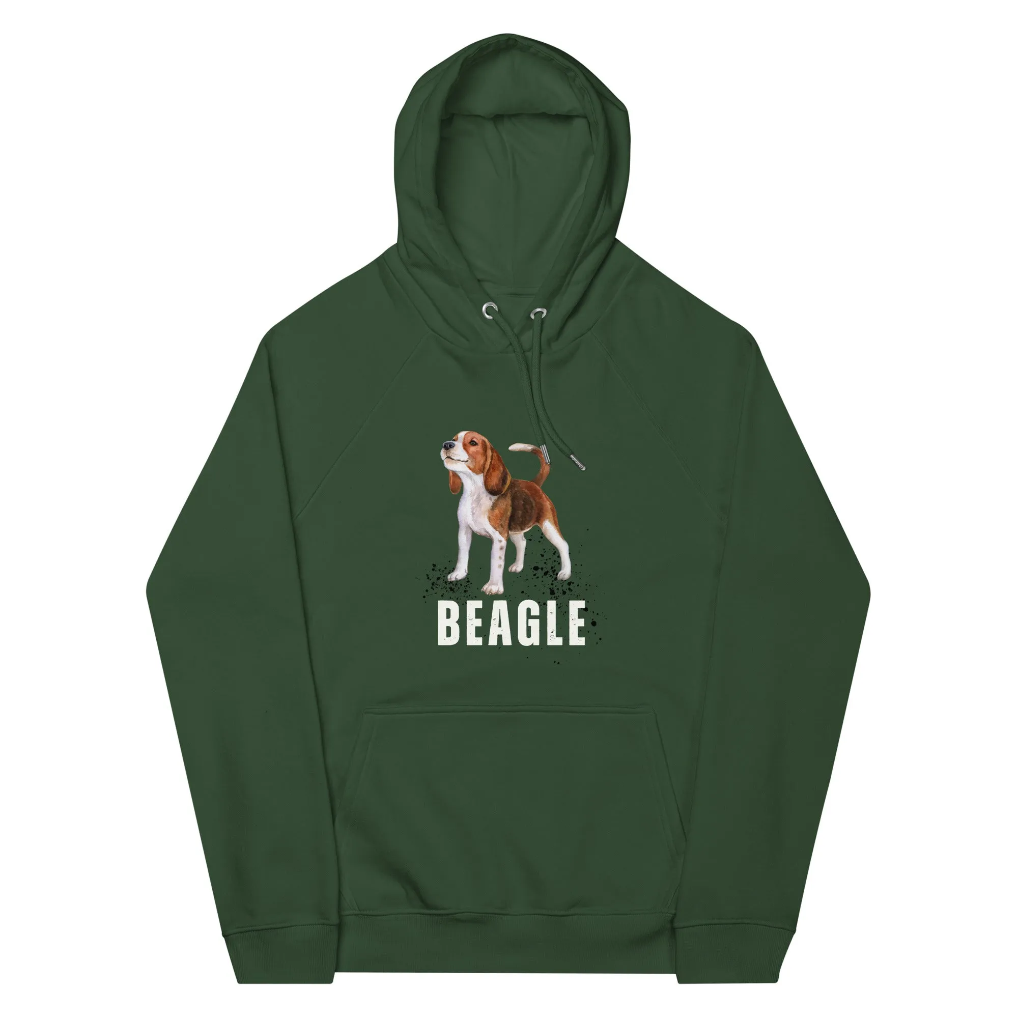 Beagle love, Unisex eco raglan hoodie